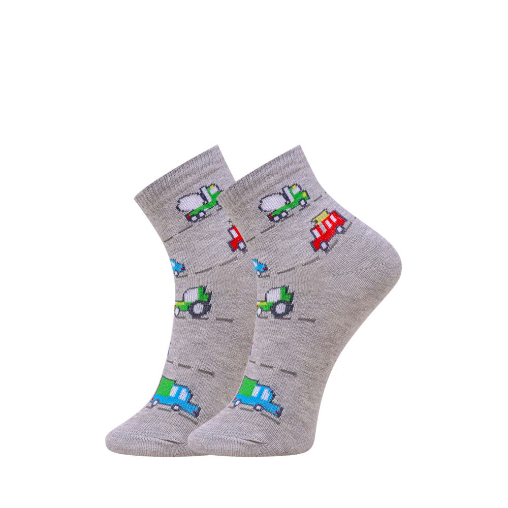3 Pk Mustang Kids Vehicle Print Socks