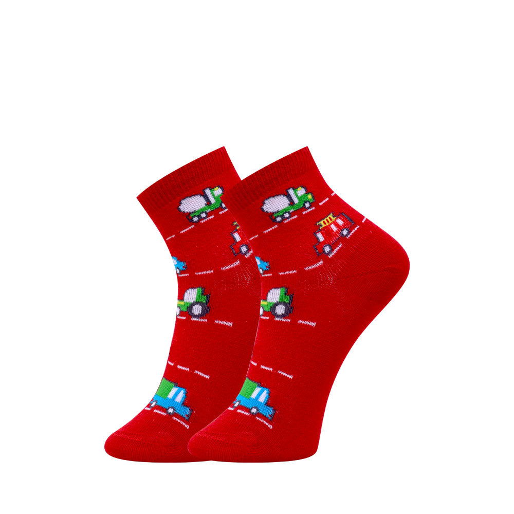3 Pk Mustang Kids Vehicle Print Socks