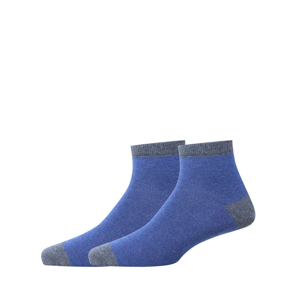 2 Pk Men’s Patterned Ankle Socks