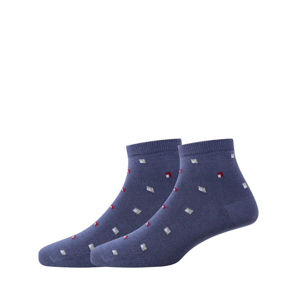 2 Pk Men’s Patterned Ankle Socks