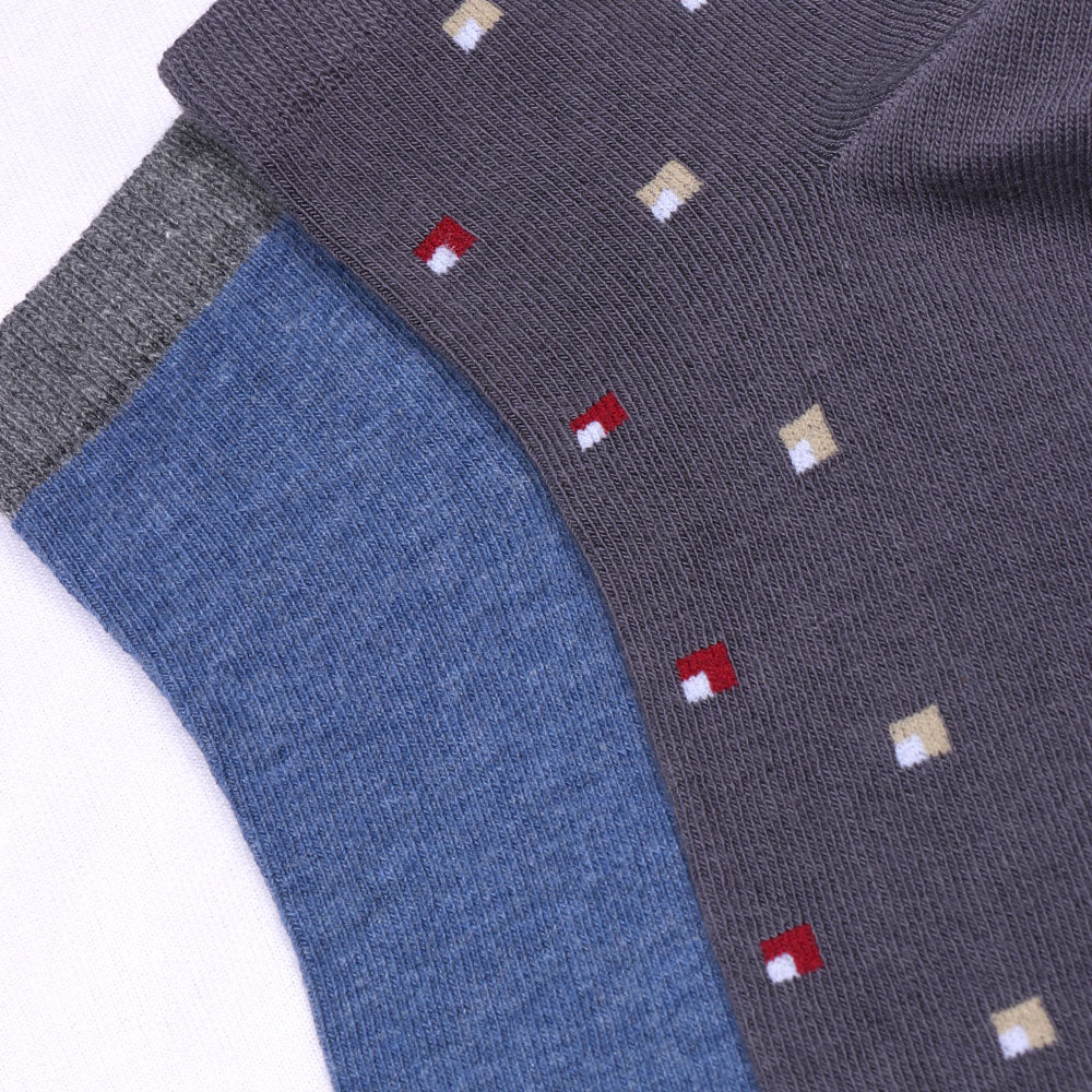 2 Pk Men’s Patterned Ankle Socks