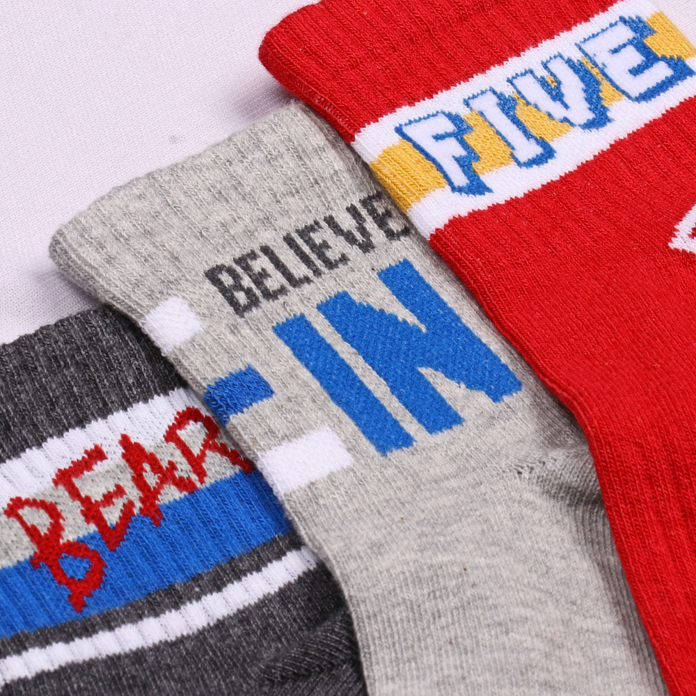 3 Pk Mustang Power play Kids Crew Socks
