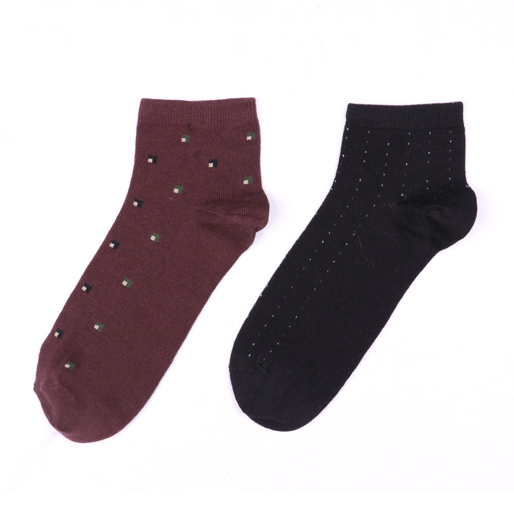 2 Pk Men’s Patterned Ankle Socks
