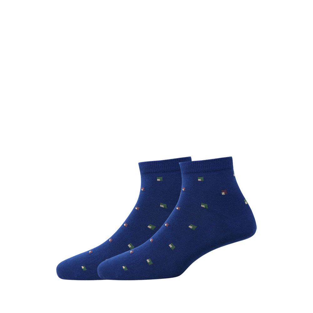 2 Pk Men’s Patterned Ankle Socks