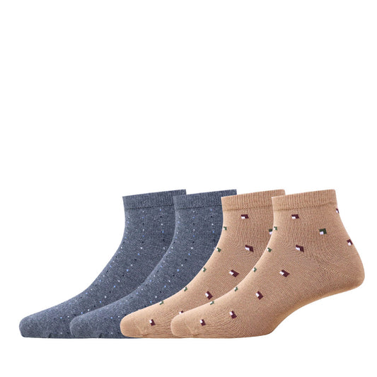 2 Pk Men’s Printed Ankle Socks