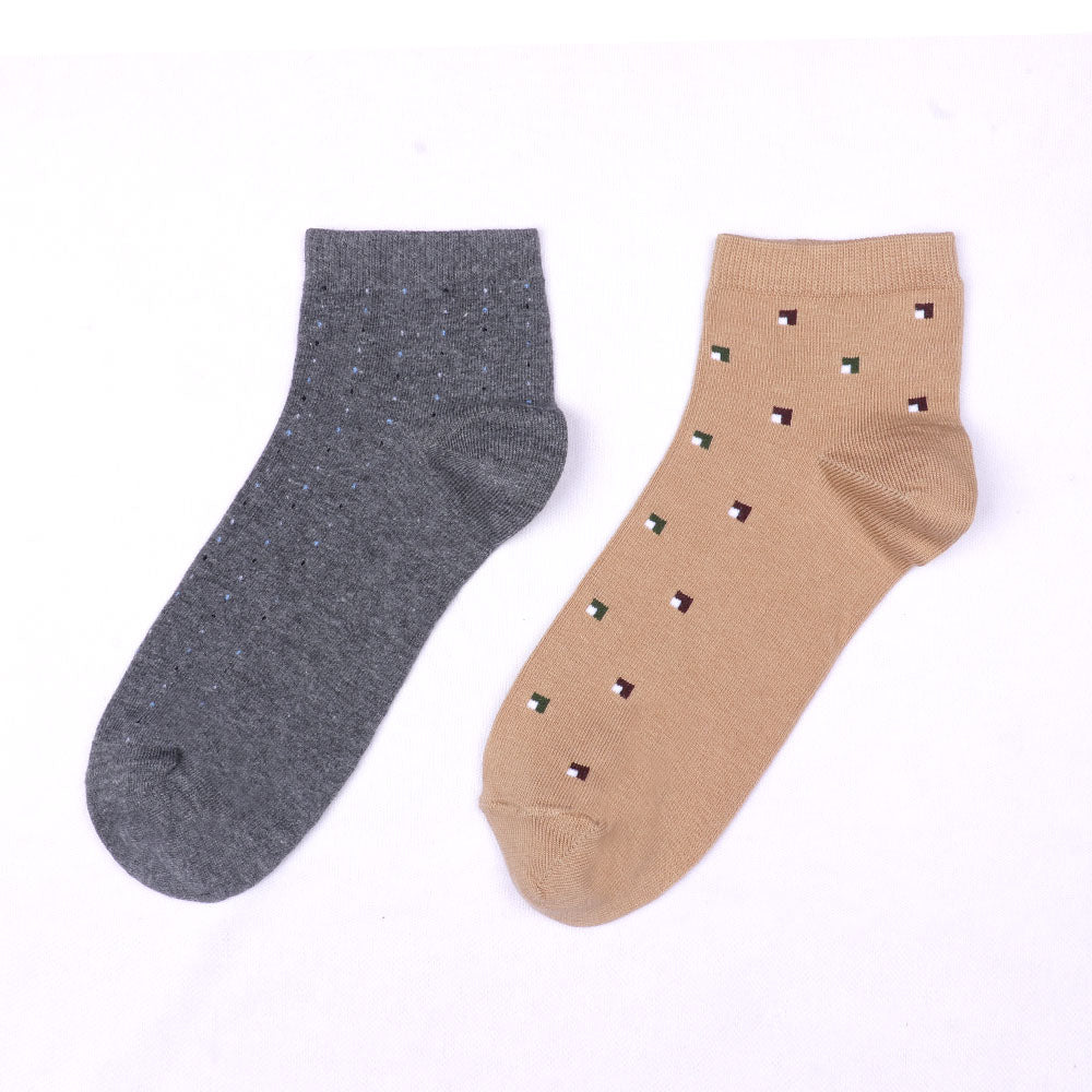2 Pk Men’s Printed Ankle Socks