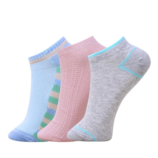 3 Pk Ladies Mix Design Print Socks