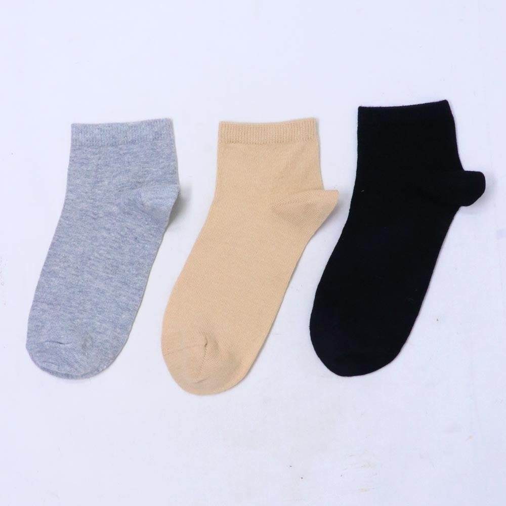 3pk Cotton Rich Plain Socks