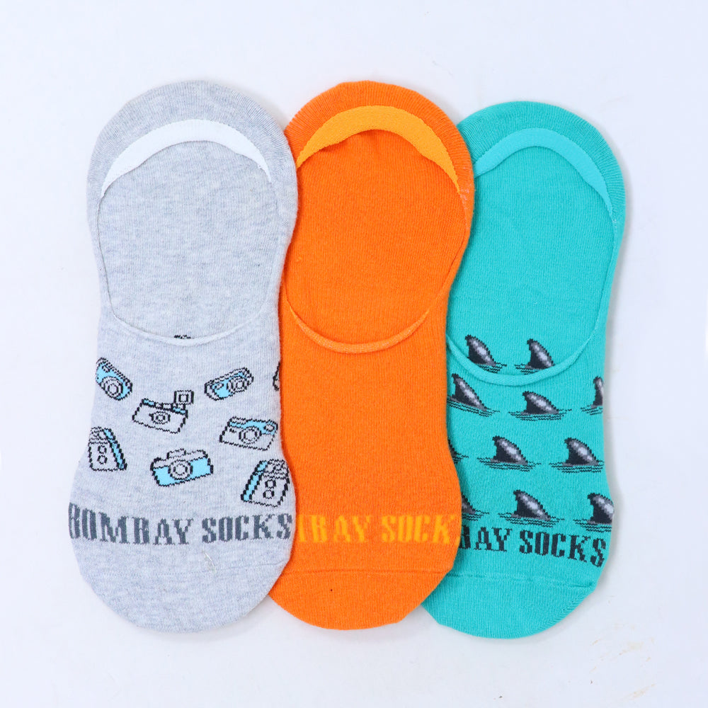 3Pk Cotton Rich Design Assorted Footlets.