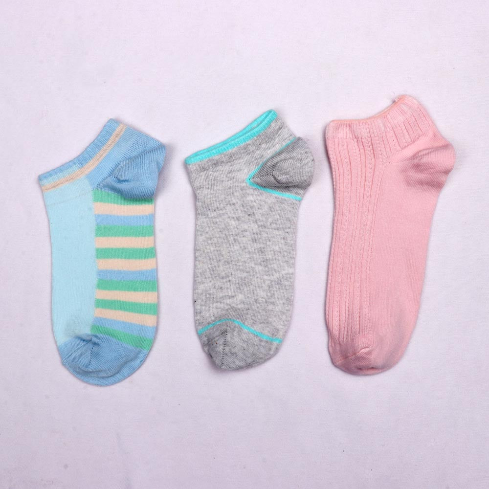 3 Pk Ladies Mix Design Print Socks