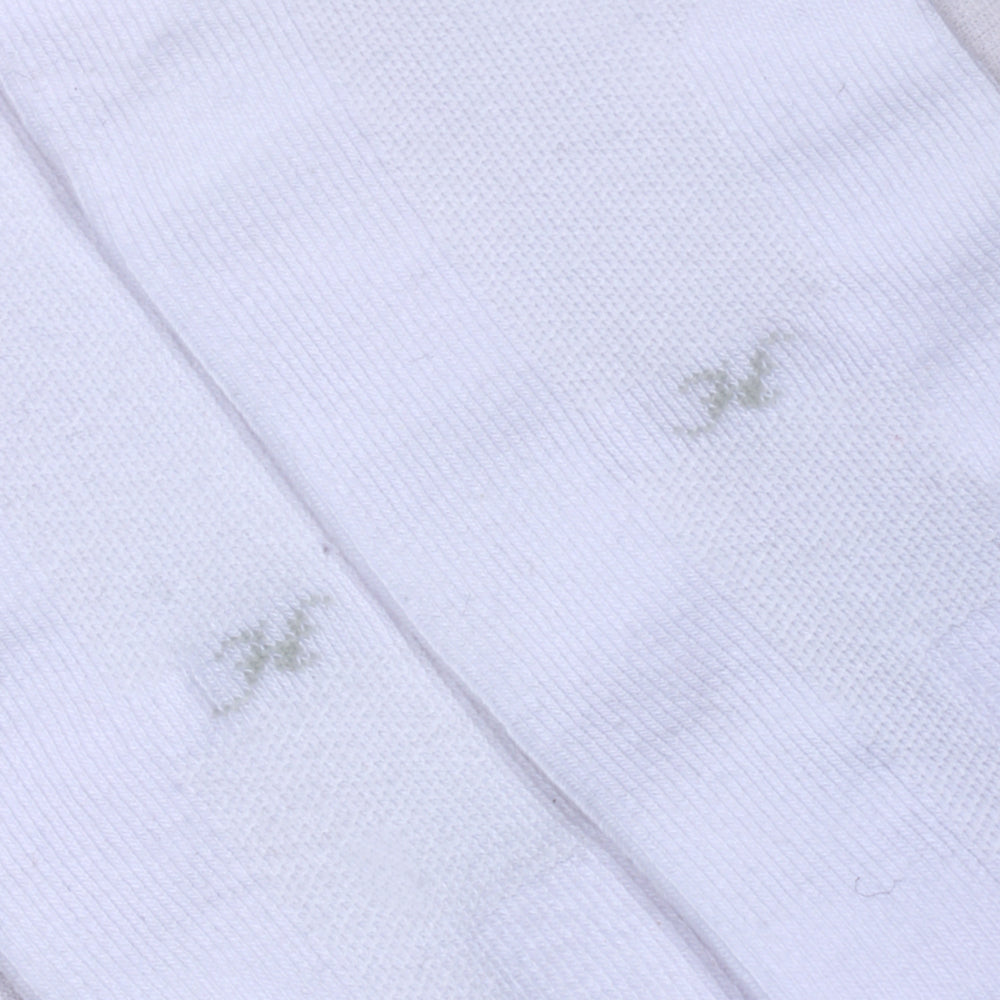 1 Pk Premium White Cotton Crew Socks For Men