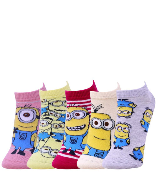 Women's  Minions Design  Socks Pack Of 5