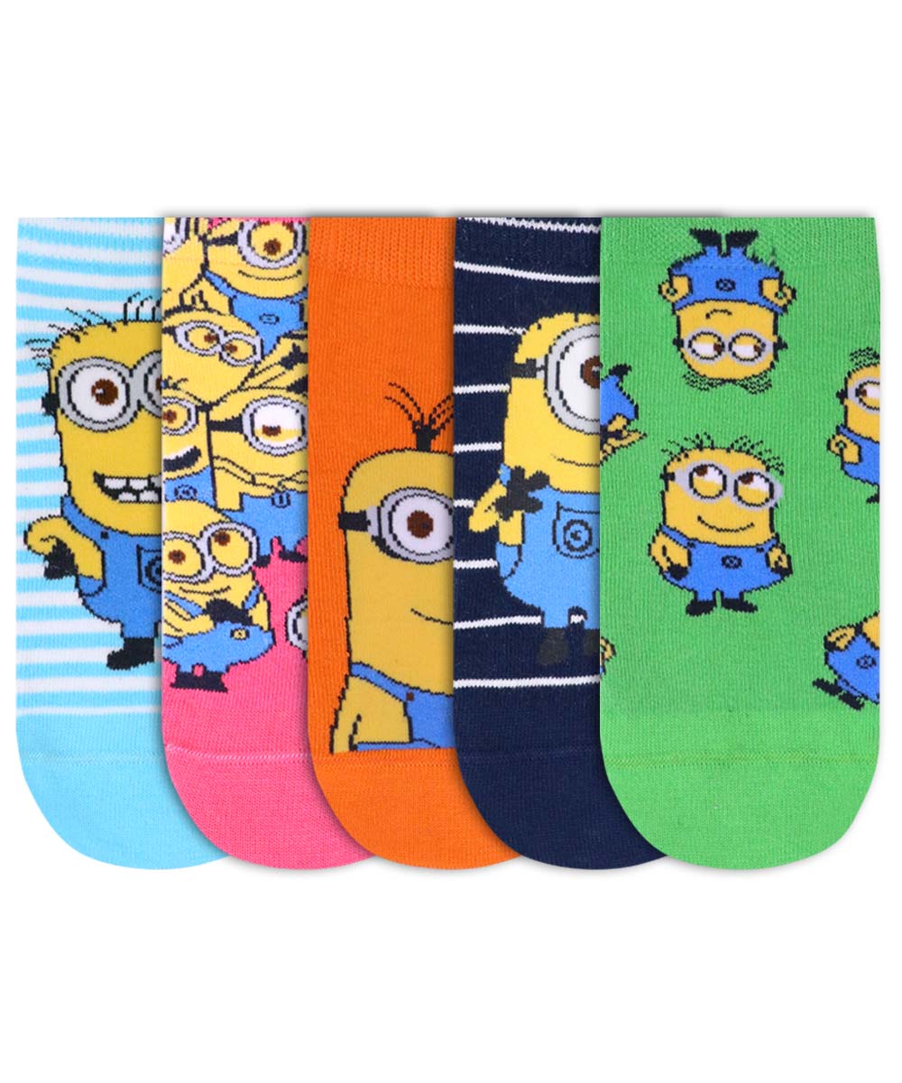 5pk Minions Design Socks