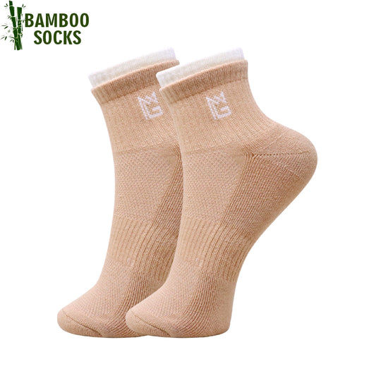 1 Pk Ladies Bamboo Double Velt Design Socks