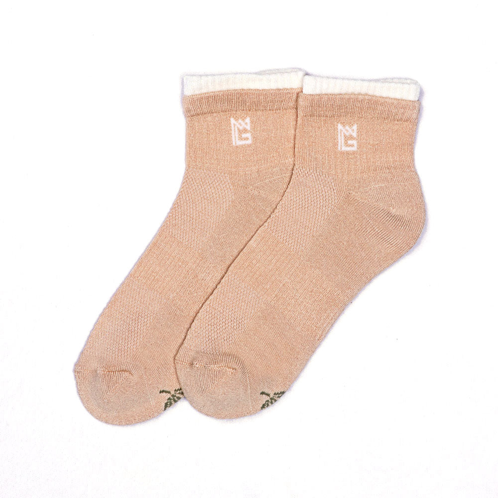 1 Pk Ladies Bamboo Double Velt Design Socks