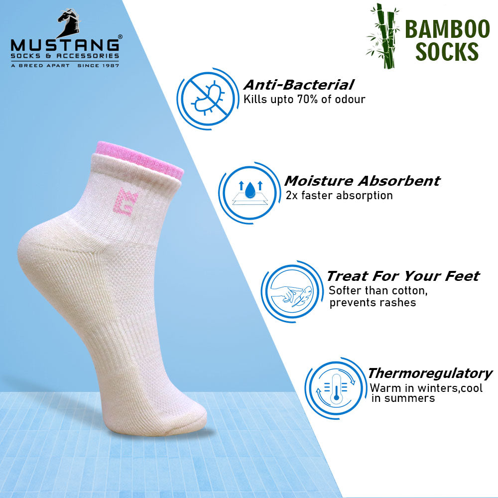 1 Pk Ladies Bamboo Double Velt Design Socks