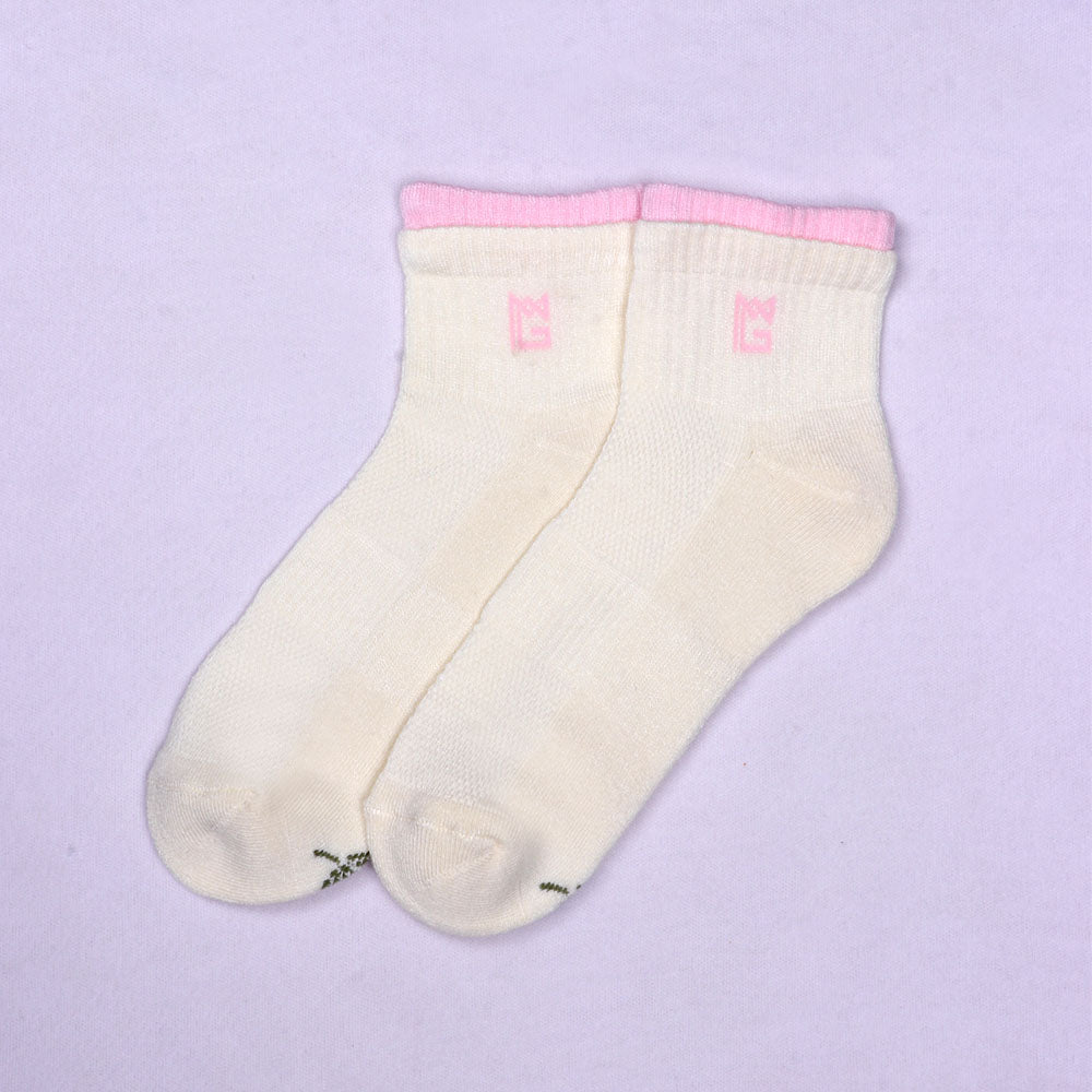 1 Pk Ladies Bamboo Double Velt Design Socks