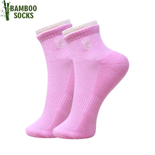 1 Pk Ladies Bamboo Double Velt Design Socks