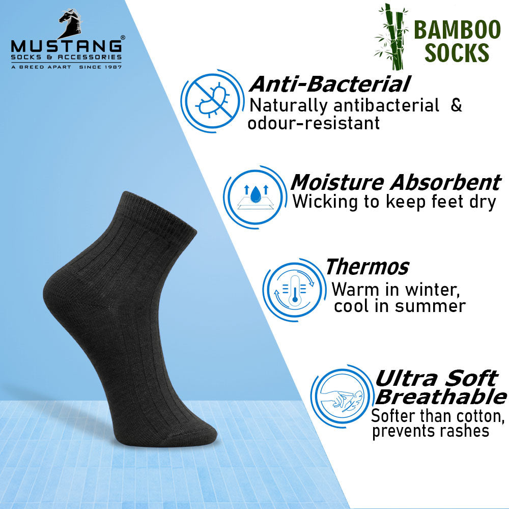 1 Pk Kids Bamboo Ribbed Comfort Socks