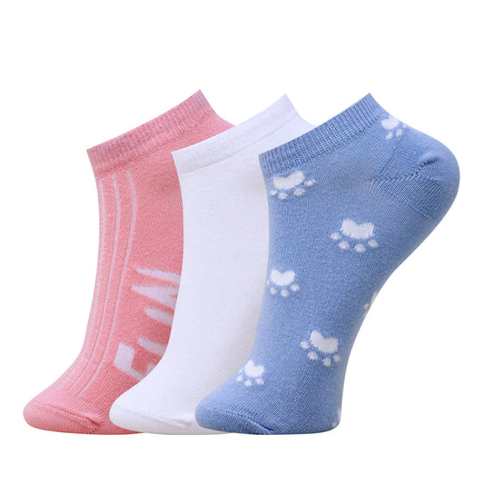 3 Pk Ladies Mix Design Print Socks