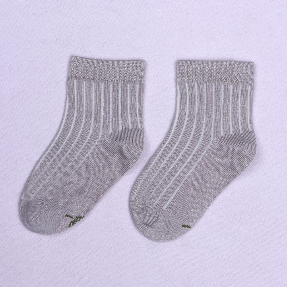 1 Pk Kids Bamboo Ribbed Comfort Socks