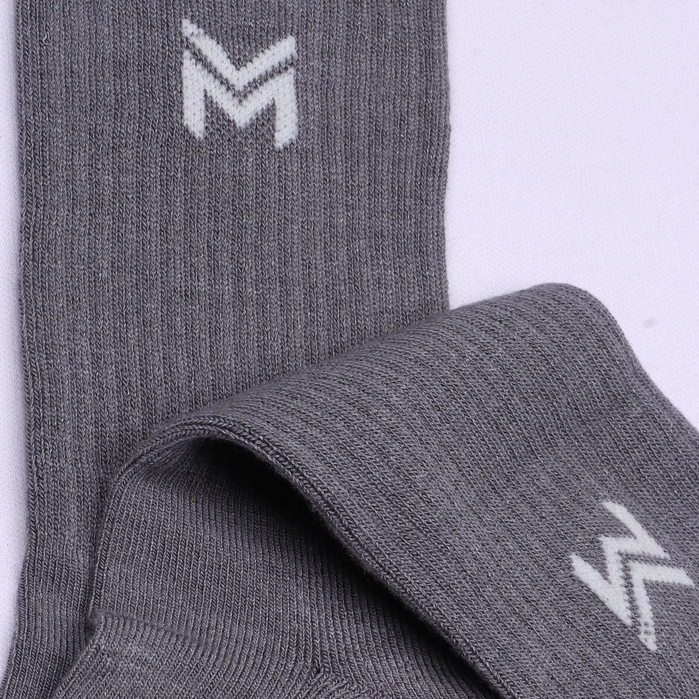 1 Pk Men’s Bamboo Basic Colour With Logo Socks