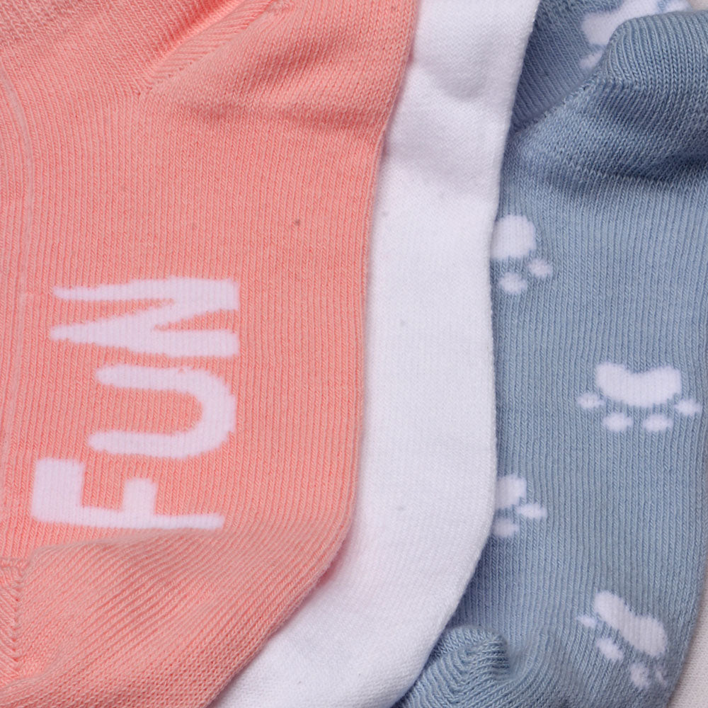 3 Pk Ladies Mix Design Print Socks
