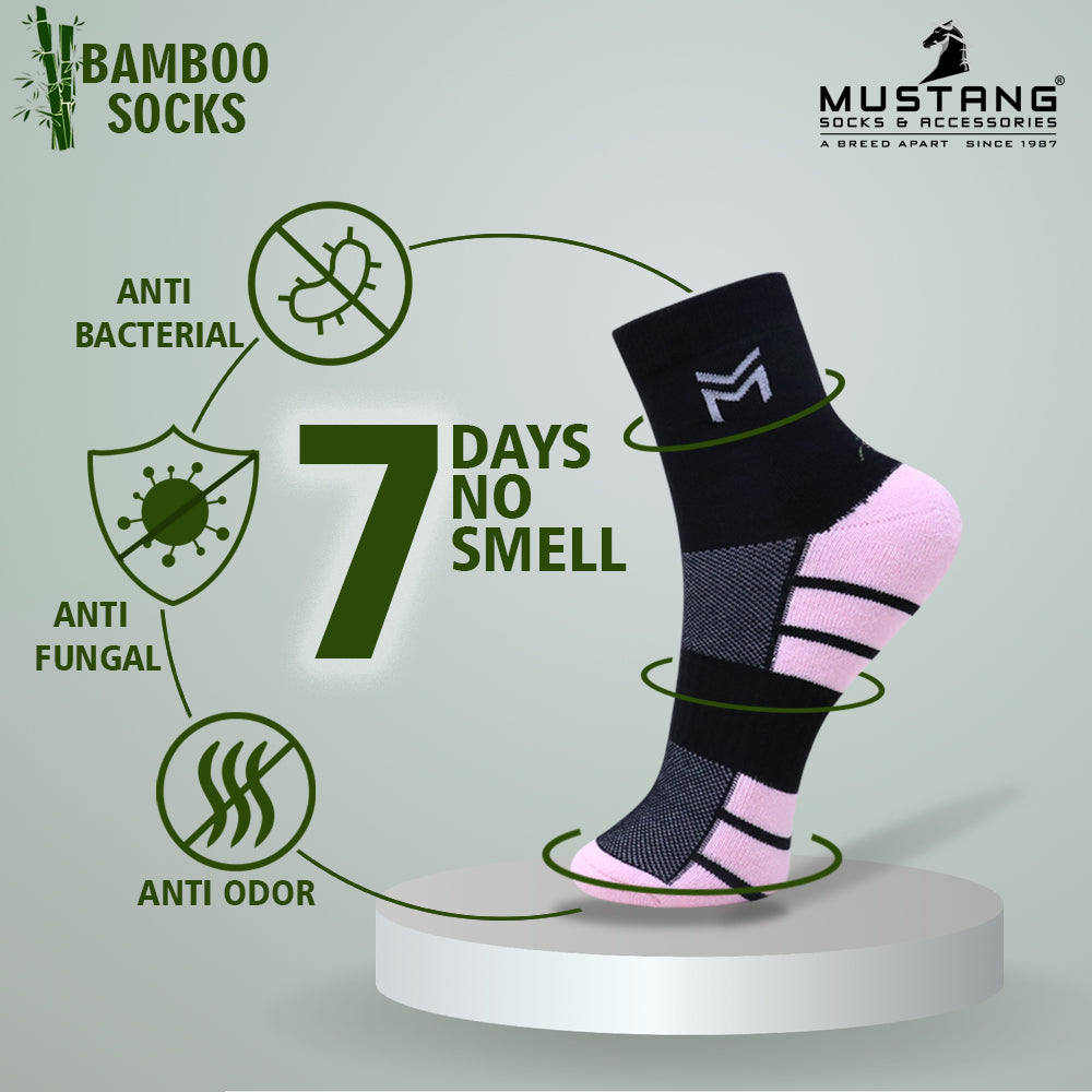 1 Pk Ladies Sports Mesh Design Bamboo Socks
