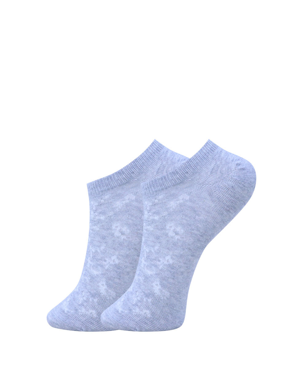 2pk Self Design Floral Print Socks