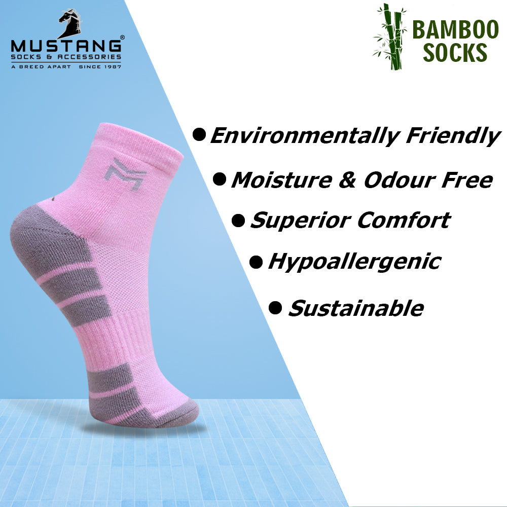 1 Pk Ladies Sports Mesh Design Bamboo Socks