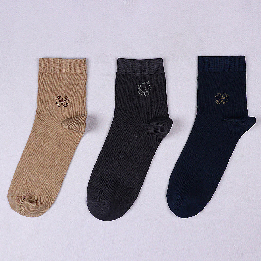 3 Pk Men's Fashion Short Crew Socks