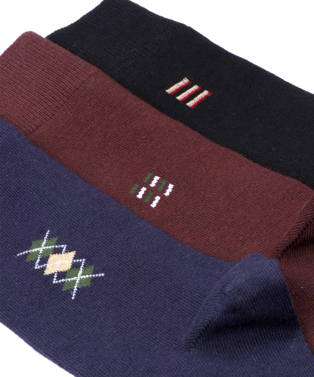 3pk Cotton Rich Design Combo Socks