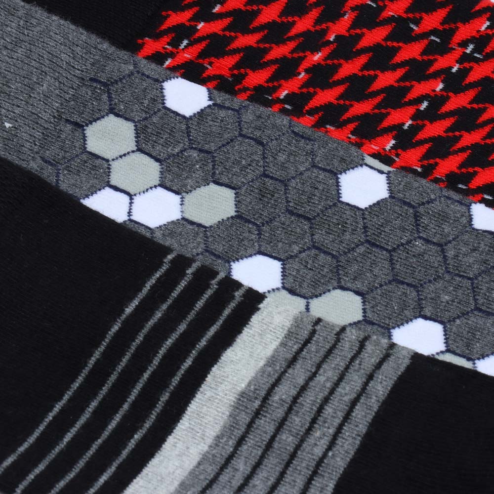 3pk Premium Patterned Cotton Socks