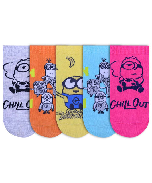 5pk Minions Design Socks