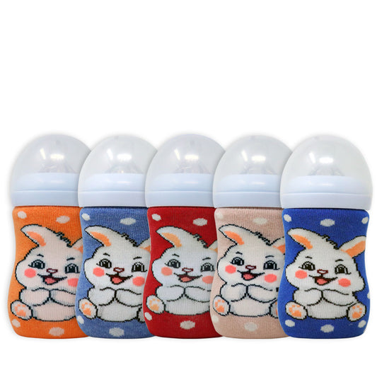 5pk Cute Covers for Newborn Feeding Bottle 260 ml