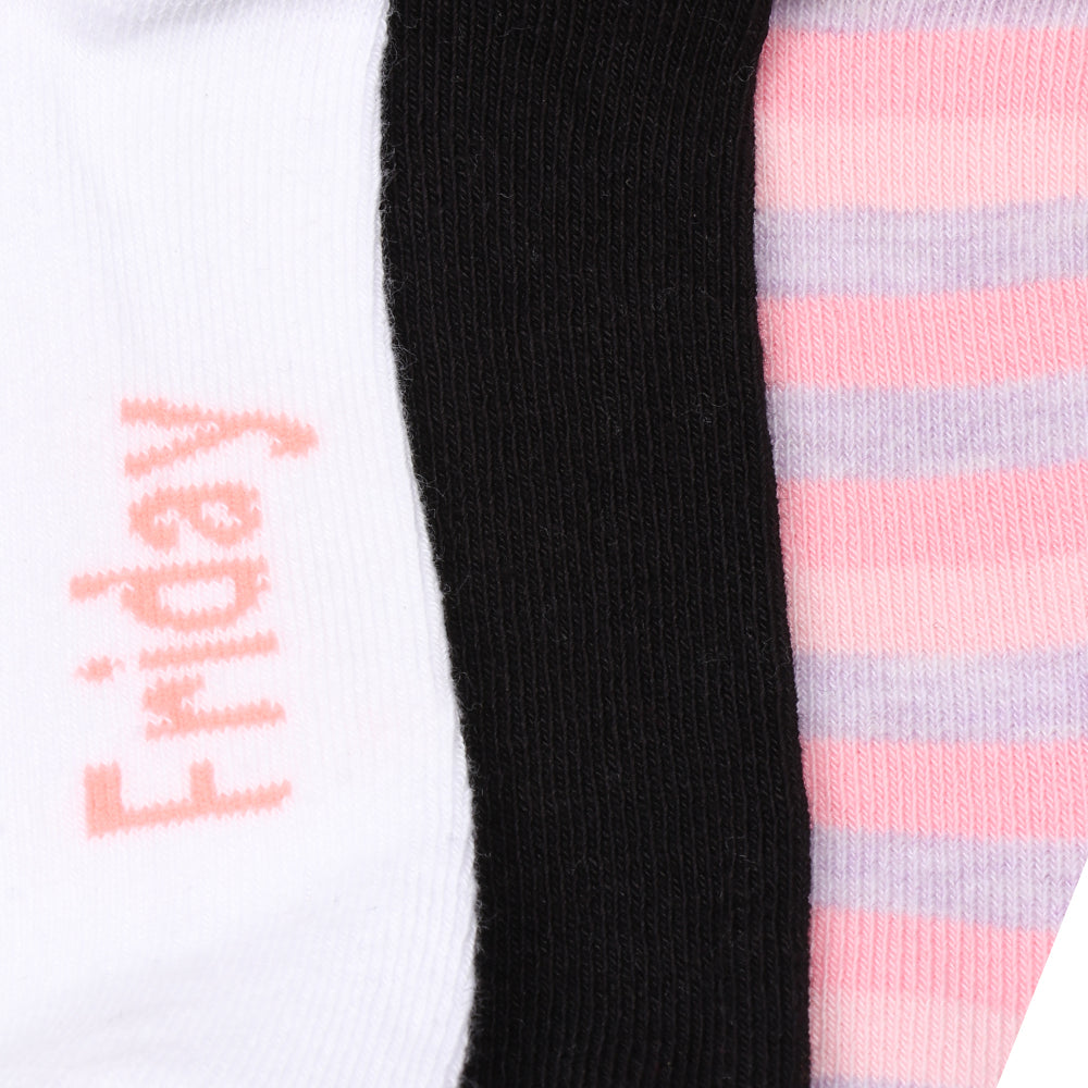 3 Pk Ladies Mix Design Print Socks