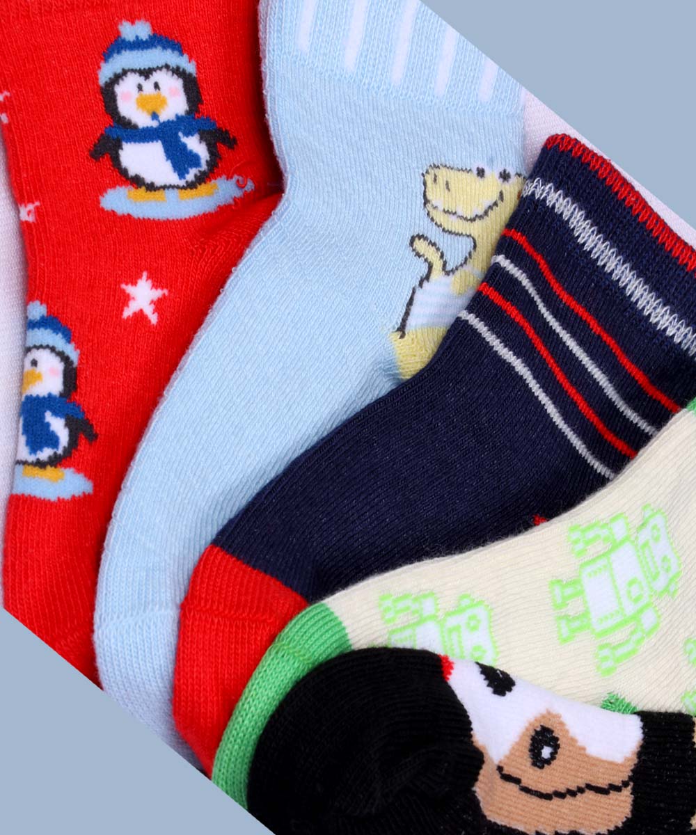 5pk Cotton Rich Infants Design Socks