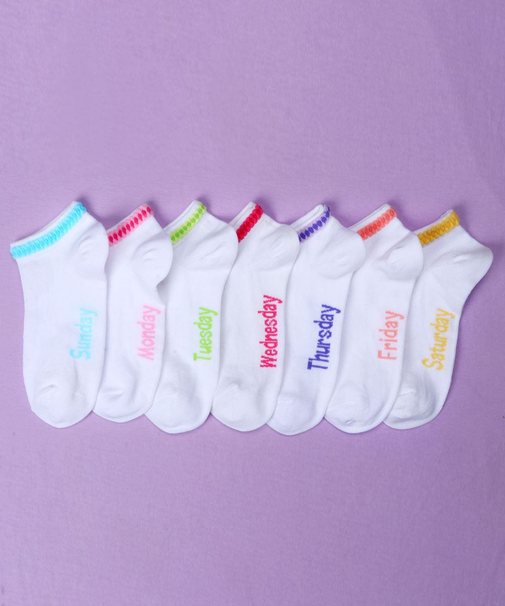 7pk Days Of The Week Kids Socks