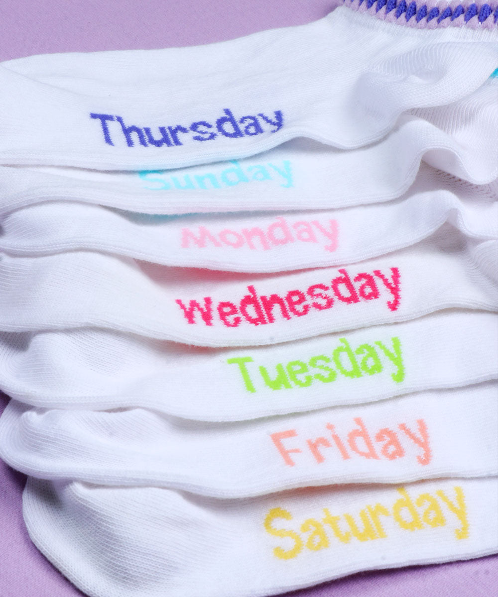 7pk Days Of The Week Kids Socks