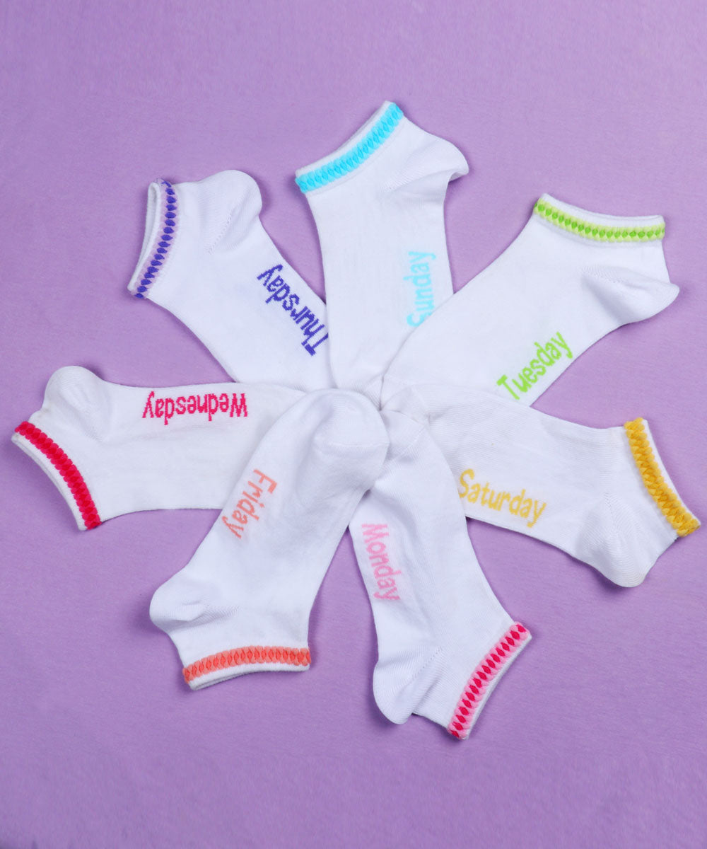 7pk Days Of The Week Kids Socks