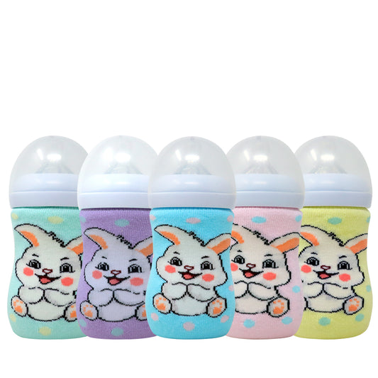 5pk Cute Covers for Newborn Feeding Bottle 260 ml