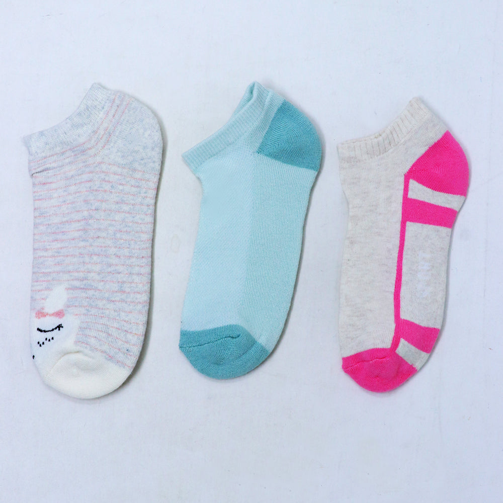 3pk Low Ankle Combo Socks