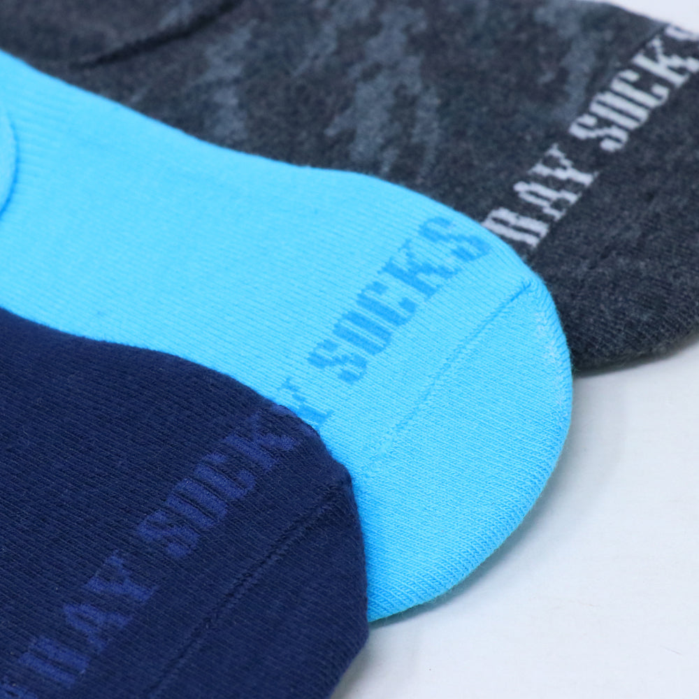 3Pk Cotton Rich Design Assorted Footlets.