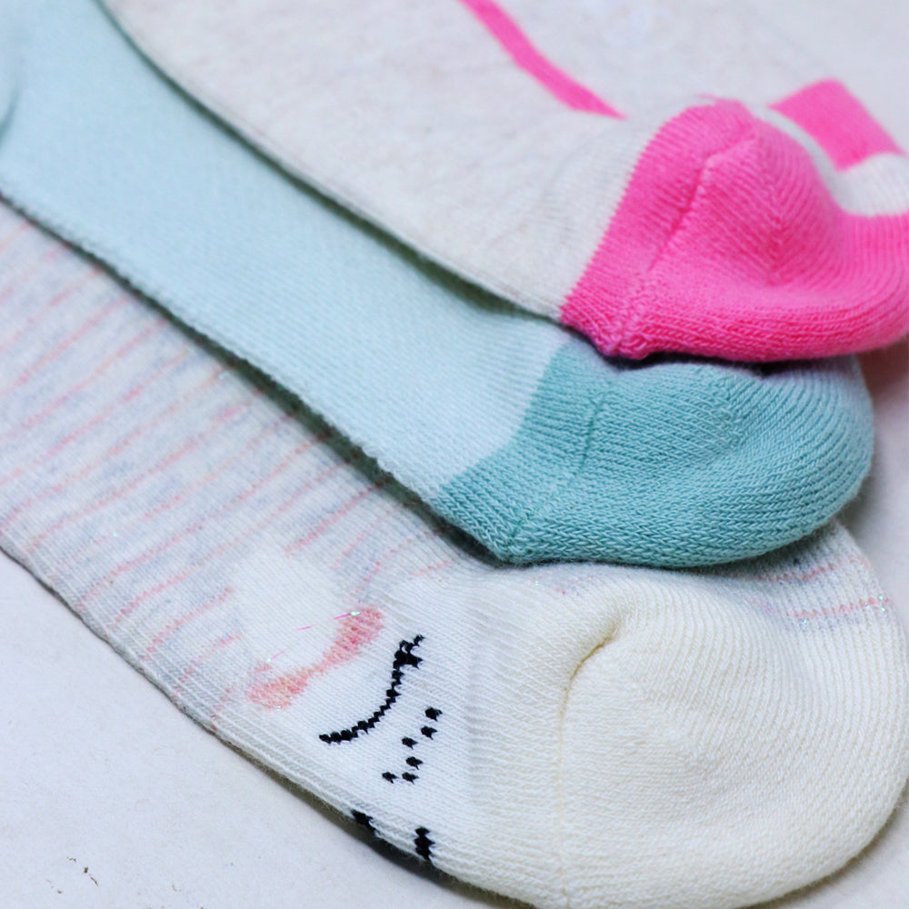 3pk Low Ankle Combo Socks