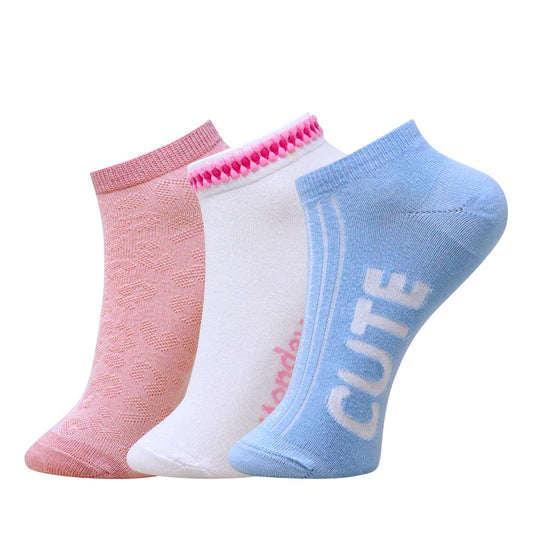 3 Pk Ladies Mix Design Print Socks