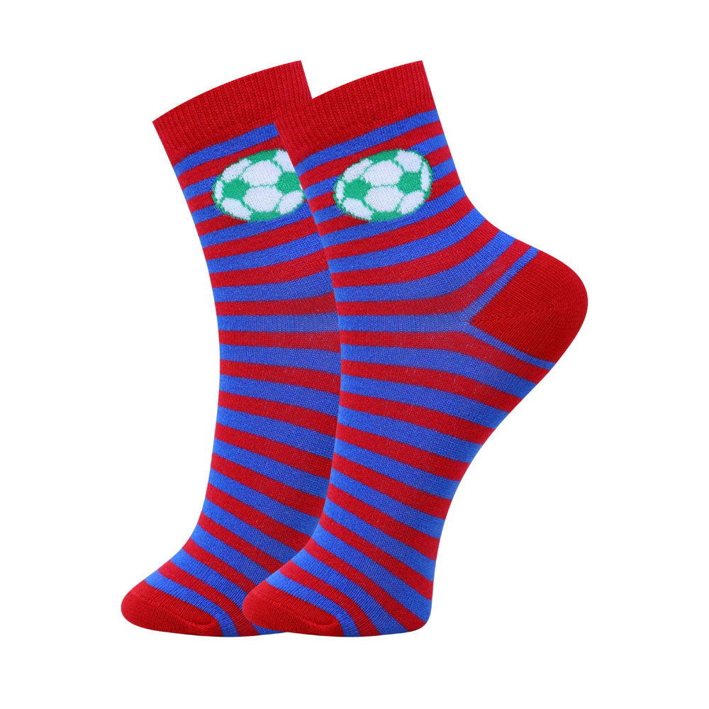 3PK Kids' Soccer-Themed Socks