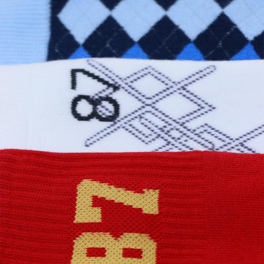 3pk Mix Design Terry Socks