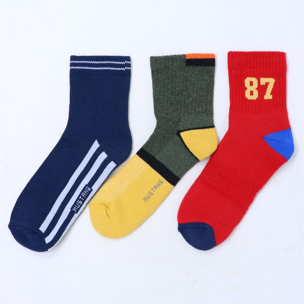 3pk Mix Design Terry Socks