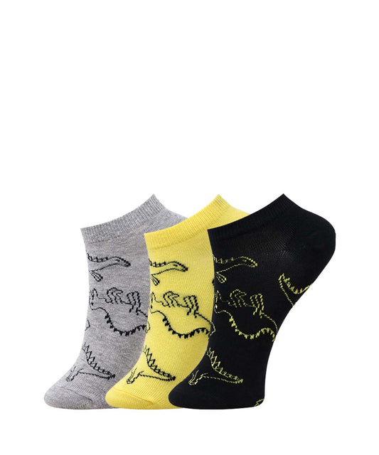 Kids Fashion Dino Socks Pack Of 3