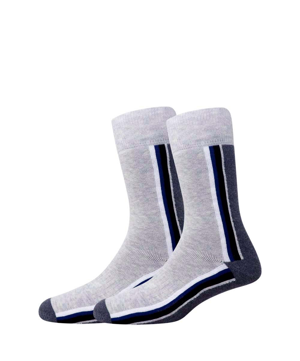 2pk Cotton Rich Design Terry Combo Socks.